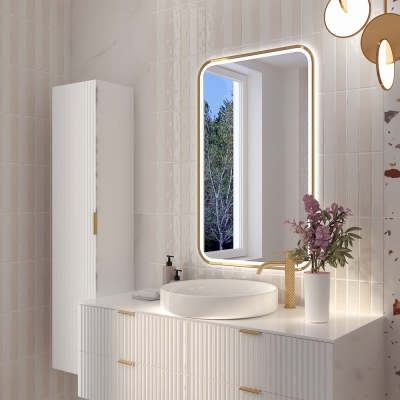 Downtown Gris Gloss Ceramic Wall Tile 25x5cm