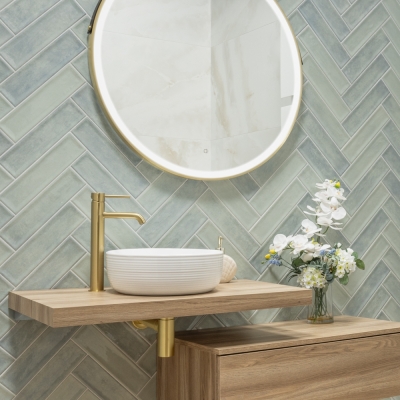 Nara Glass Gloss Ceramic Wall Tile 30x7.5cm