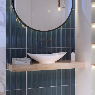 Nara Pacifico Gloss Ceramic Wall Tile 30x7.5cm