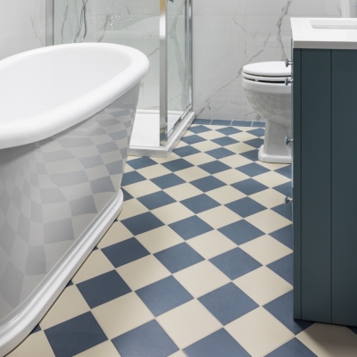 Seasons Base Blue Matt Porcelain Tile 15x15cm