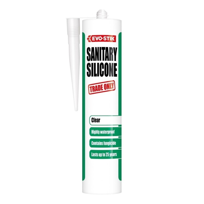 Evo-Stik Sanitary Silicone Sealant Clear 290ml