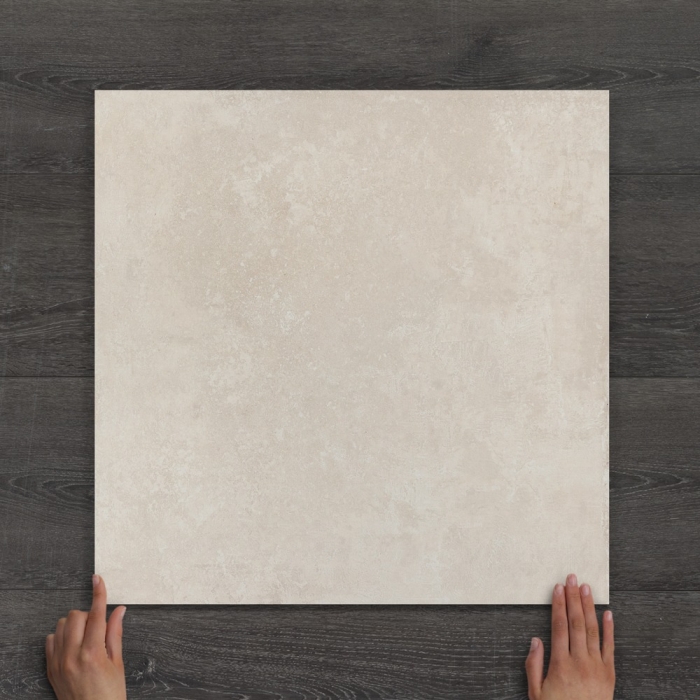 Outdoor Cream Cement-Effect Matt Porcelain Tile 60x60cm