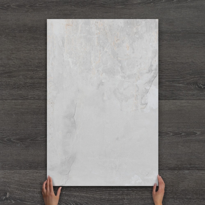 Outdoor Pacific Grey Marble-Effect Matt Porcelain Tile 90x60cm