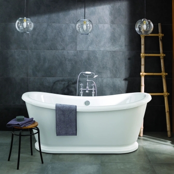 Alexander Traditional White Freestanding Bath 177x78.5cm