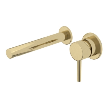 Anthem Brushed Brass Wall-Mounted Basin Mixer Tap