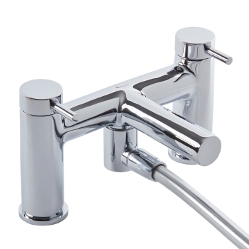Anthem Chrome Deck-Mounted Bath Filler Tap With Shower Mixer Handset