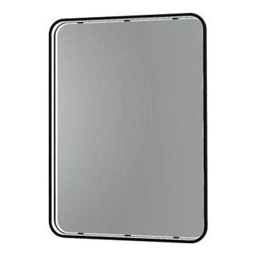 Aspect Black Illuminated Rectangular Mirror 70x50cm