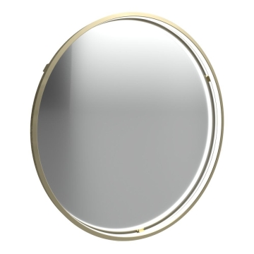 Aspect Brushed Brass Illuminated Round Mirror 60cm