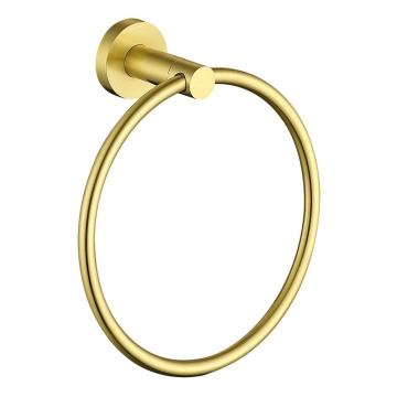 Destino Brushed Brass Towel Ring