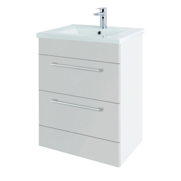 Rimini 60cm Floor-Standing Vanity Unit Gloss White