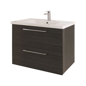 Rimini 80cm Wall-Hung Vanity Unit Shadow Black