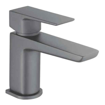 Saldo Gunmetal Grey Mini Mono Basin Mixer Tap With Waste