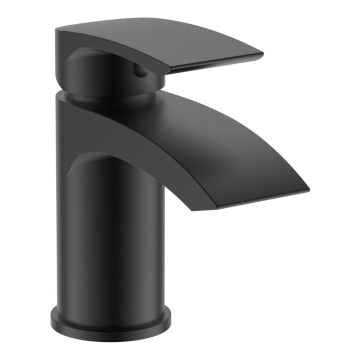 Shade Black Mono Basin Mixer Tap With Waste