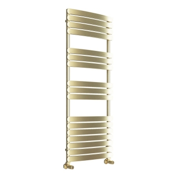 Venezia Brushed Brass Heated Towel Rail 120x50cm