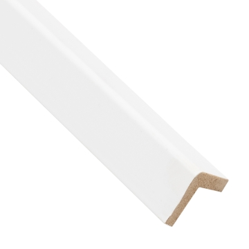 6mm Woodlux Wooden Wall Panel White Edge Piece 275x2.5cm