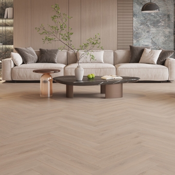 Laminate Flooring - 12mm Milano Herringbone 4V AC5 Duomo Oak 60x10cm