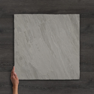 Kandla Grey Sandstone Paving Hand-Cut Calibrated 60x60x2.2cm