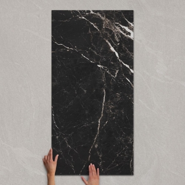Kawala Nero Marble-Effect Matt Porcelain Tile 120x60cm