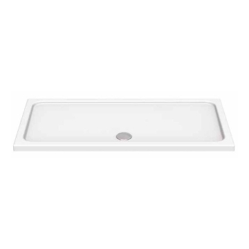 Slim White Centre Waste Rectangle Shower Tray 160x80cm