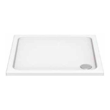 Slim White Corner Waste Square Shower Tray 100x100cm
