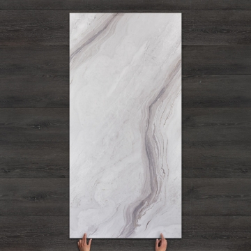 Aquarius Ice Endless Marble-Effect Gloss Porcelain Tile 160x80cm