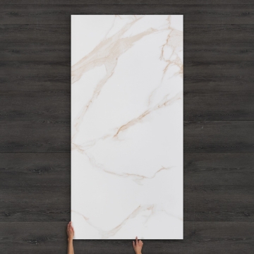 Calacatta UDI Marble-Effect Polished Porcelain Tile 240x120cm