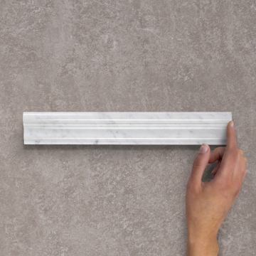 Mayfair Bianco Carrara Marble Moulded Listello 31x5cm