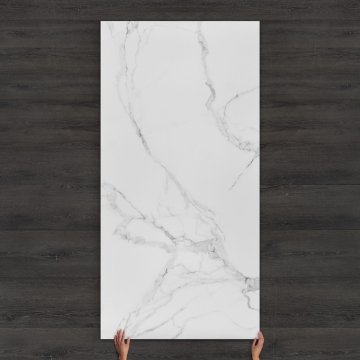 Statuario Belgia Marble-Effect Matt Porcelain Tile 240x120cm