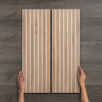 Bamboo Vermont Walnut Wood-Effect Tile Matt 90x30cm