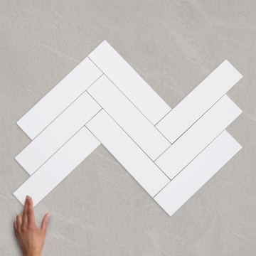 Bellini Metro Blanco Porcelain Gloss Tile 30x7.5cm