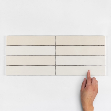 Downtown Beige Gloss Ceramic Wall Tile 25x5cm