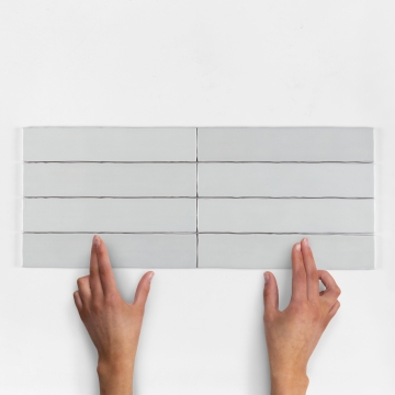 Downtown Cielo Gloss Ceramic Wall Tile 25x5cm