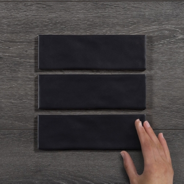 Metro Borgo Noir Matt Porcelain Wall Tile 20x6.5cm