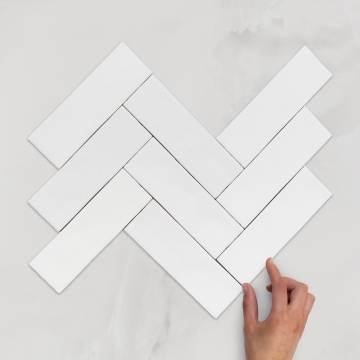 Metro Nolita Passion Blanco Gloss Porcelain Wall Tile 20x6.5cm