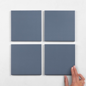 Seasons Base Blue Matt Porcelain Tile 15x15cm