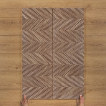 Zig Larchwood IPE Wood-Effect Tile Matt 120x40cm