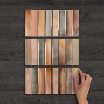 Borealis Garnet Décor Gloss Ceramic Tile 30x15cm