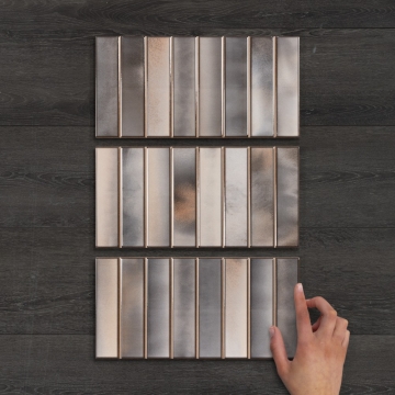 Borealis Greige Décor Gloss Ceramic Tile 30x15cm