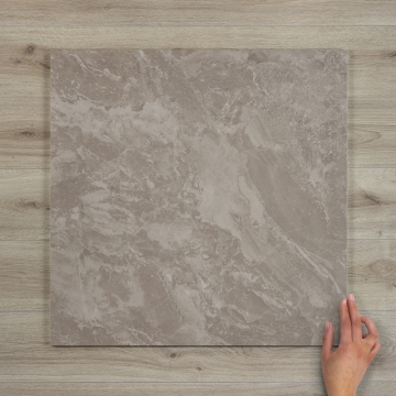 Bella Beige Marble-Effect Matt Porcelain Tile 80x80cm