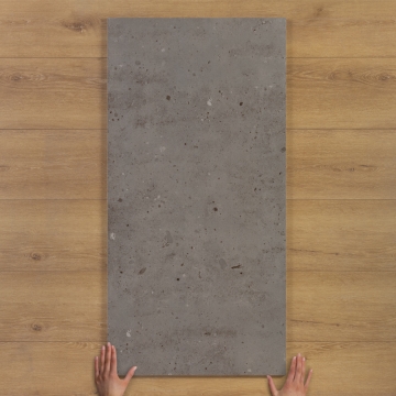 Galaxy Ash Carving Limestone-Effect Lustre Porcelain Tile 120x60cm