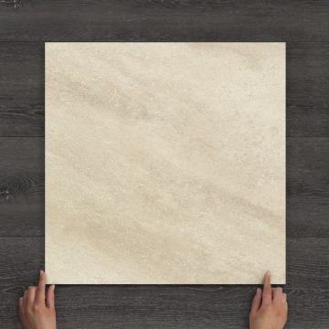 Outdoor Laguna Cream Light Marble-Effect Matt Porcelain Tile 60x60cm