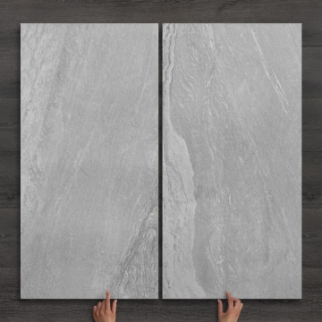 Outdoor Washa Grey Light Limestone-Effect Matt Porcelain Tile 120x60cm