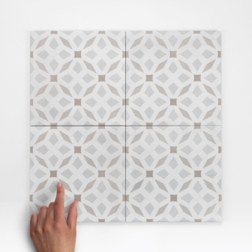 Boulevard Belleville Pattern Matt Porcelain Tile 22x22cm