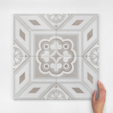 Boulevard Lyon Pattern Matt Porcelain Tile 22x22cm