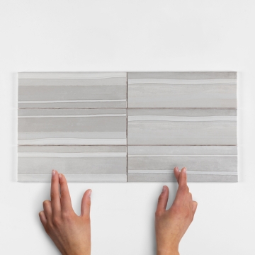 Metro Iceberg Grey Gloss Ceramic Wall Tile 22.5x7.5cm