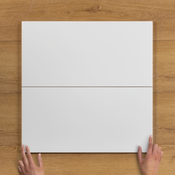 Rectified White Matt Ceramic Tile 60x30cm