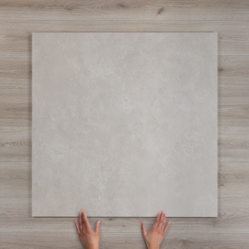 Arena White Concrete-Effect Matt Porcelain Tile 100x100cm