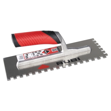 INOX Notched Trowel 11 (28 cm.) 3/8x3/8 (8x8 mm.)