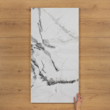 Raddix Marble-Effect Carving Matt Porcelain Tile 120x60cm