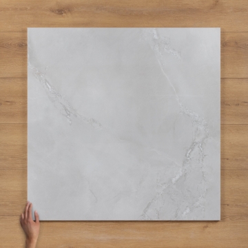 Versillia Smoke Marble-Effect Gloss Porcelain Tile 100x100cm